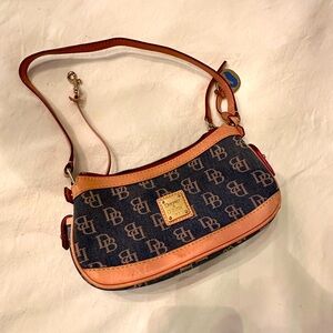 Dooney & Bourke denim and pink purse.